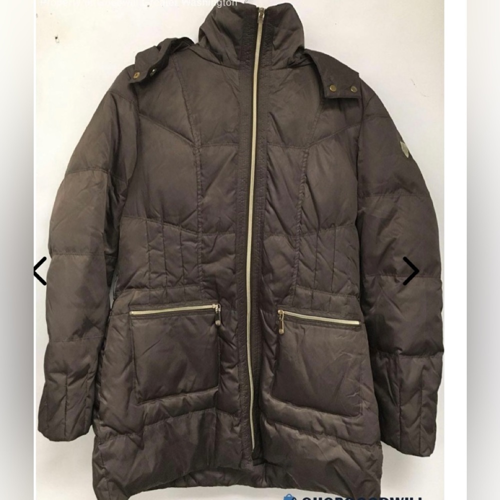 Vince Camuto Women Brown Jacket
With Hood Size Large